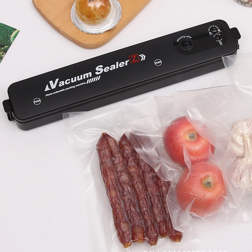 220V/110V Vacuum Sealer Packaging Machine with Free 10pcs Vacuum Bags Household Black Food Vacuum Sealer
