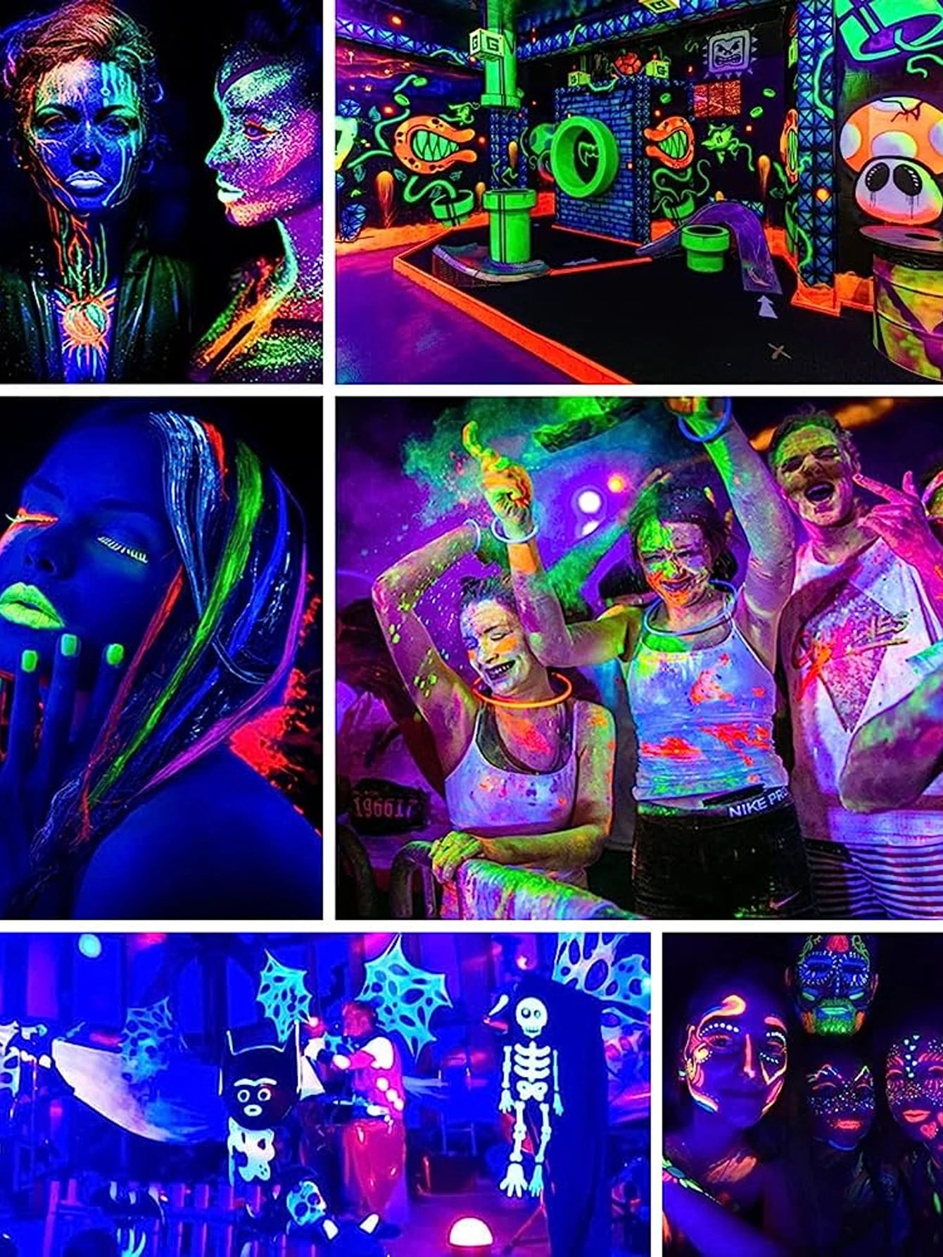 LED Black Light 6W 395nm T5 UV Blacklight Bar for Fluorescent Tapestry Poster Body Paint Glow Halloween Decor Xmas Party