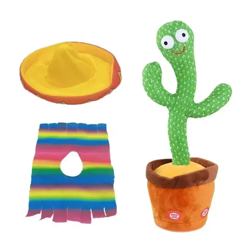 Dancing Cactus Talking Cactus Baby Toys for 0-6 Months 6-12months 1 Year Old Recording Repeats What You say Baby boy Girl Gifts