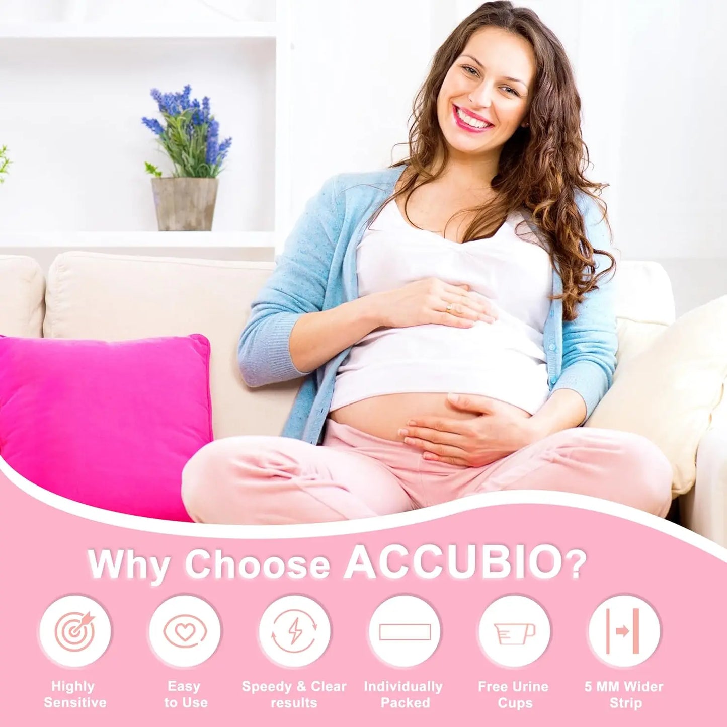 50 Pregnancy Test Strips Early Detection HCG Test Strips for Women, Rapid Early Results Over 99% Accurate up to 6 Days Before