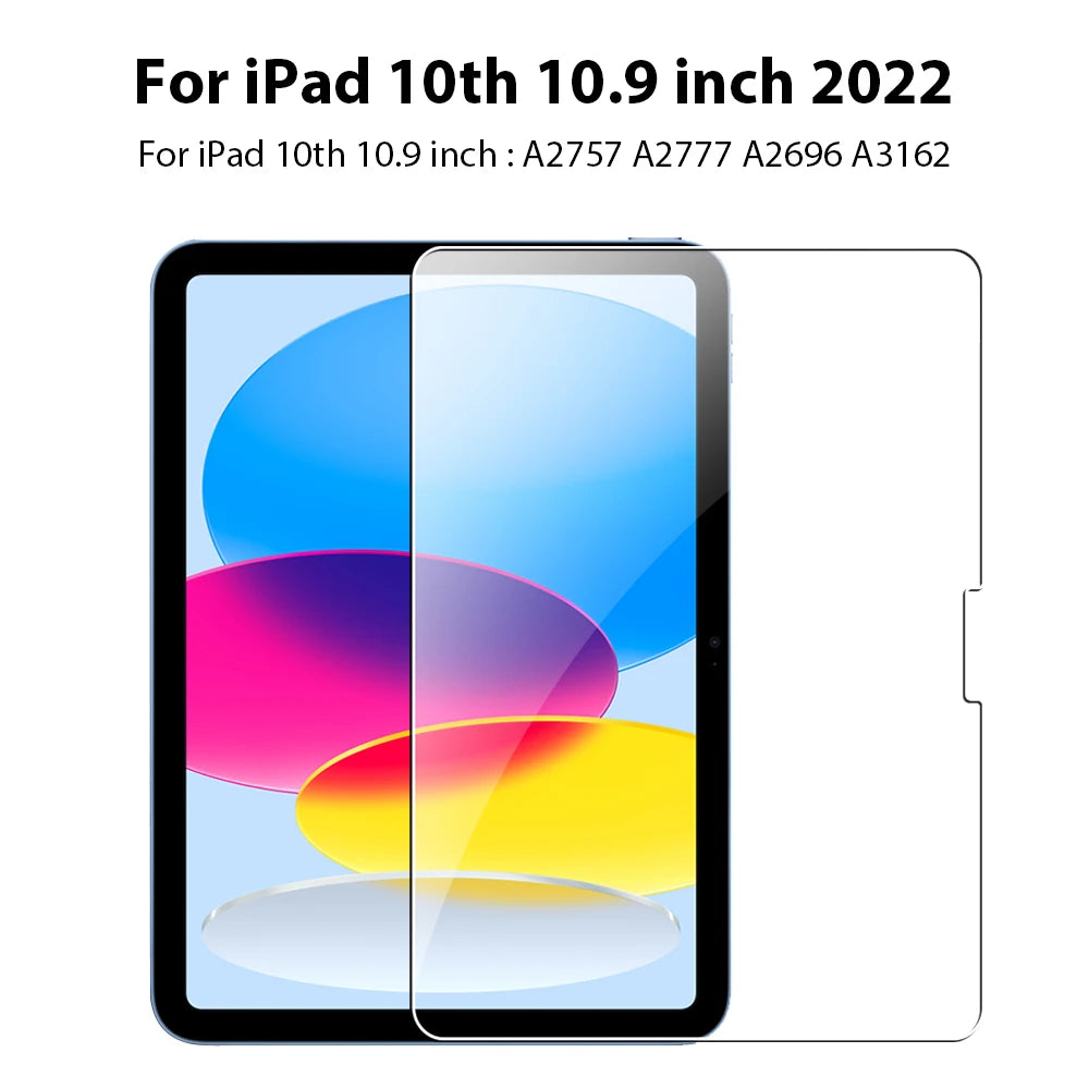 Tempered Glass Screen Protector For IPad Pro 12.9 12 9 11 13 inch 2024 Air 4 5 10th 7th 8th 9th Generation 10.2 Mini 6 9.7 Film