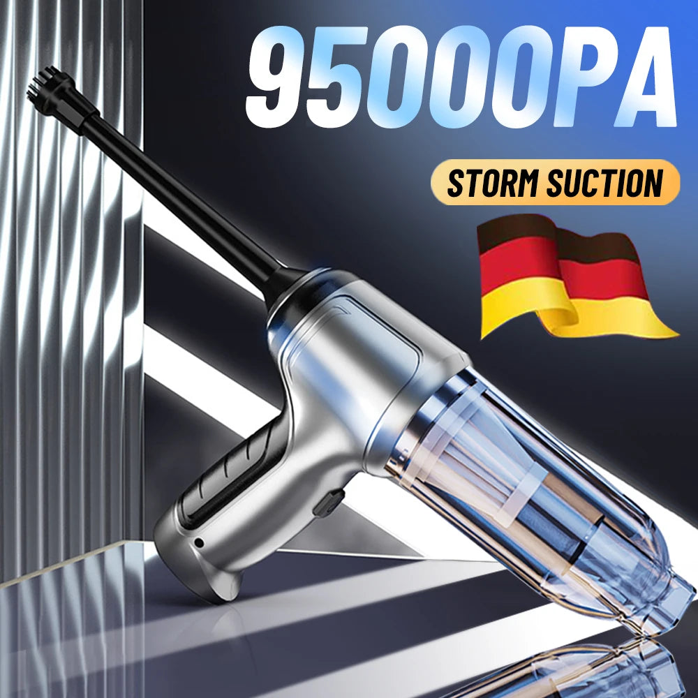 95000Pa Wireless Car Vacuum Cleaner Strong Suction Handheld Auto Vacuum Home & Car Dual Use Mini Vacuum Cleaner HomeAppliance