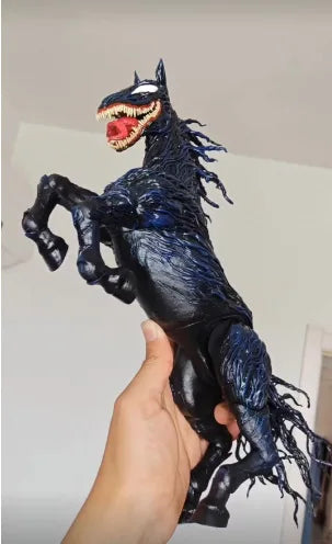 New Venom Horse Action Figure Joint Movable Toys Change Face Statue Model Doll Collectible Decorate For Kids Toy Gift
