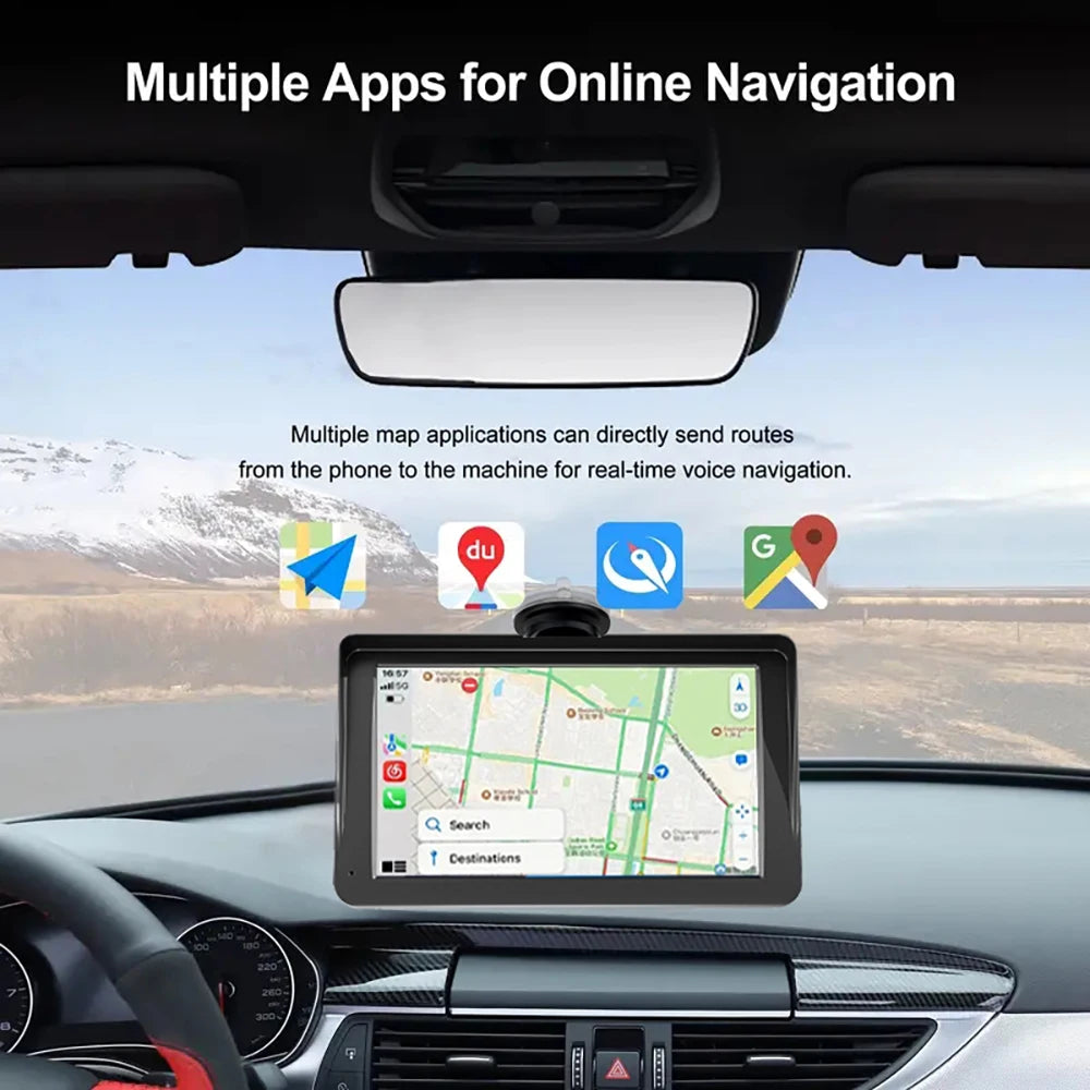 7inch Universal Car Radio Automotive Multimedia Video Player Wireless Carplay Android Auto Touch Screen BT AUX Smart Car Systems