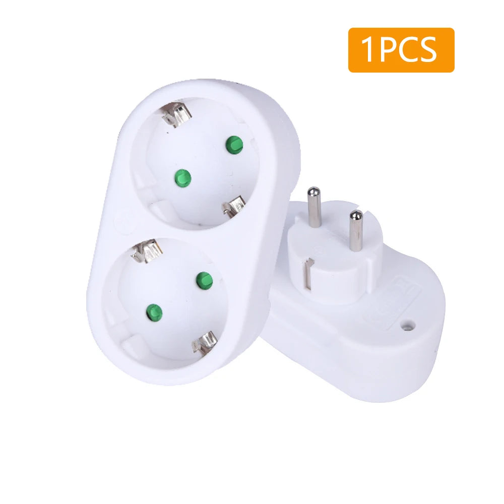 European Plug German Standard Wall Socket Extension Plug 1 to 3 Wall Plug Power Supply Expansion Converter Conversion Plug