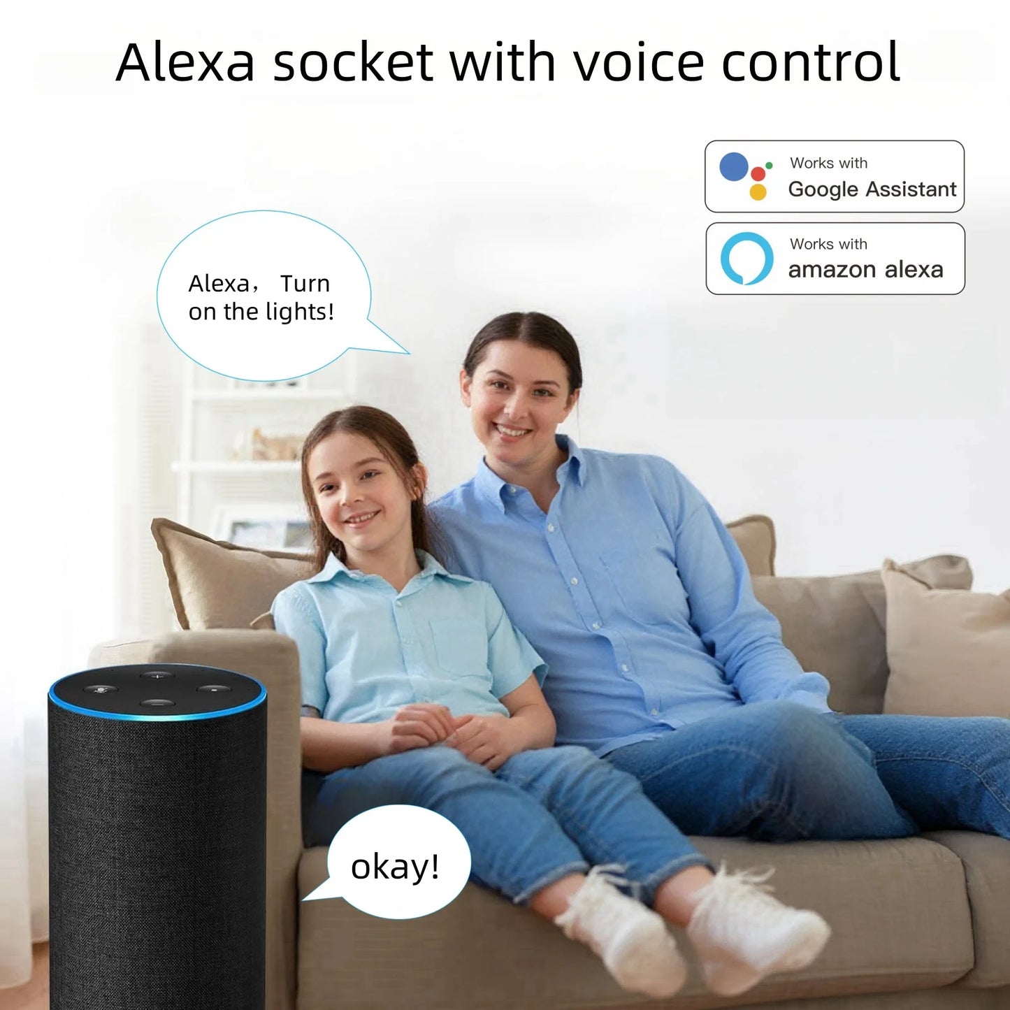 WiFi Smart Plug Socket EU 16/20A with Power Monitoring Timing Voice Control Works with Tuya Alexa Google Home Smart Life