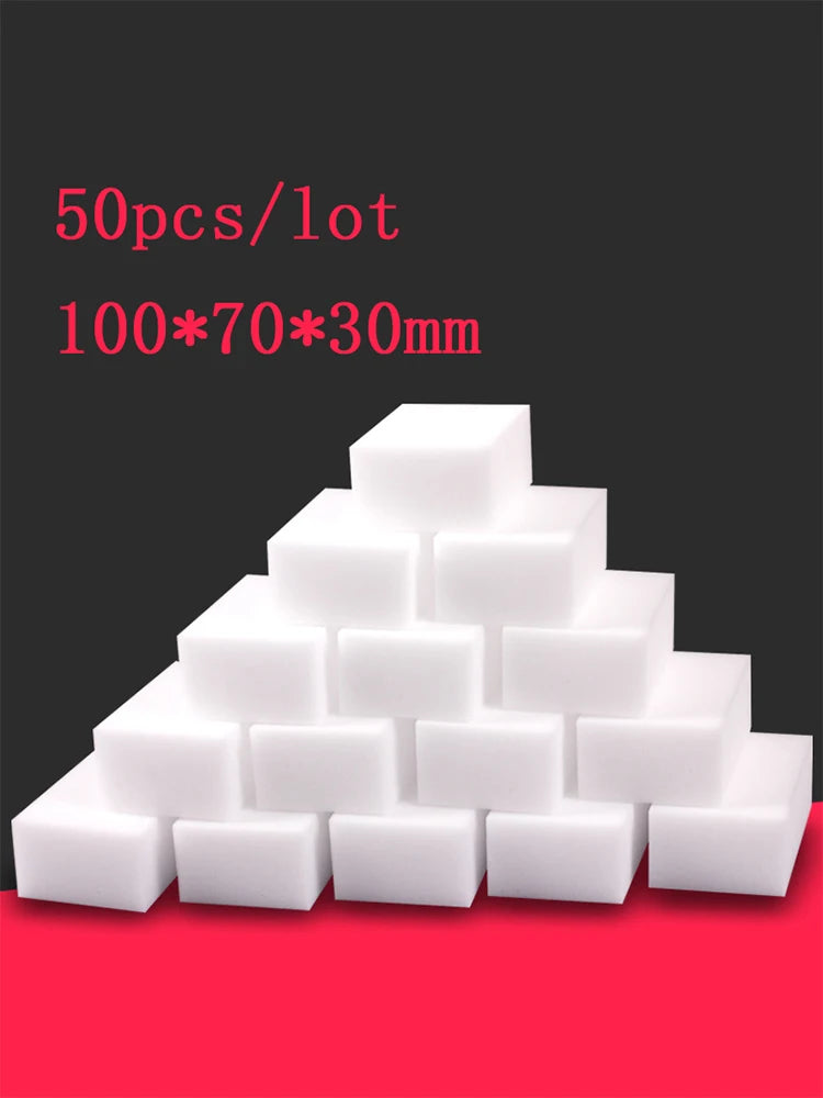 50pcs White Magic Melamine Sponge Eraser Kitchen Office Bathroom Clean Accessory/Dish Cleaning Nano 100*70*30mm