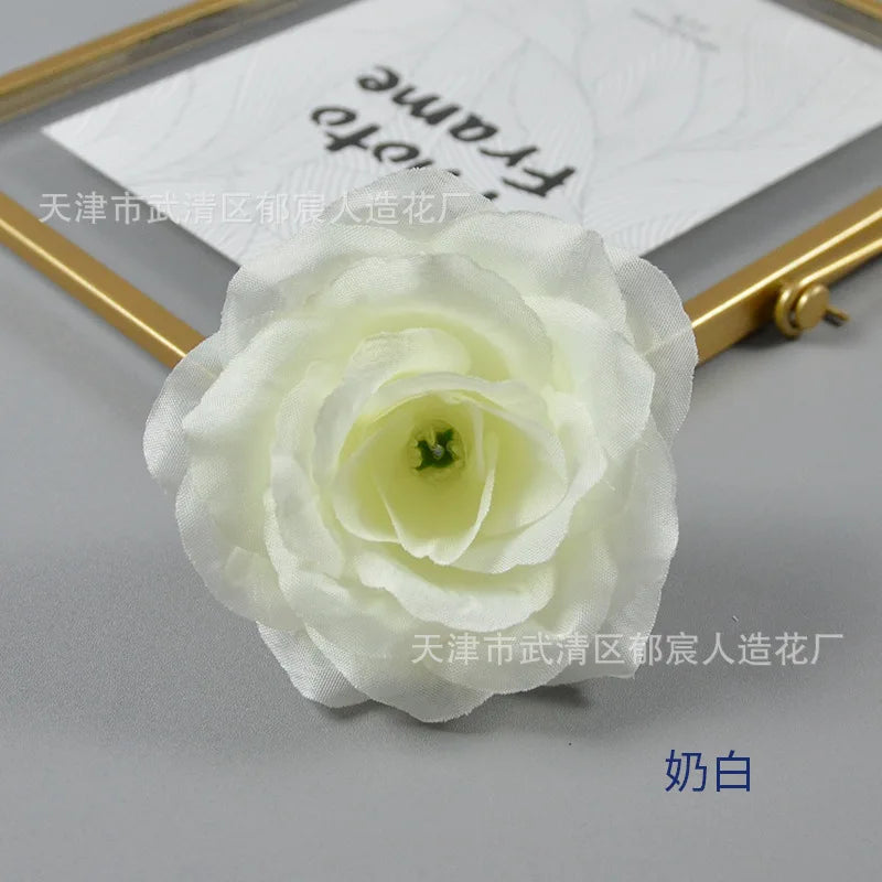 10pcs 10cm Artificial Roses Flower Heads DIY Wedding Home Decoration Party Festival Supplies Fake Flowers