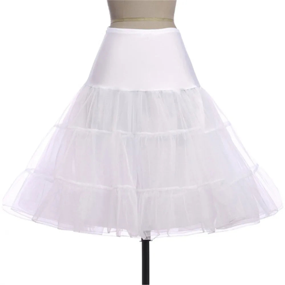 White Black Crinoline Underskirt Skirt 2-layers Of Lace Petticoat Women Fluffy Tutu Skirt For Mini Skirt Rock Ladies Club Outfit