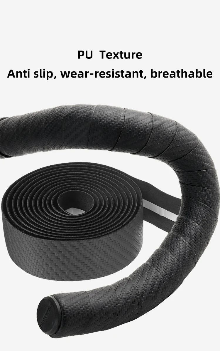 MOTSUV Road Bicycle Bar Tape Cycling Cork Shockproof Sport Handlebar Bandage EVA Wrap Bent Bar Tape+2 Bar Plug Bike Accessories