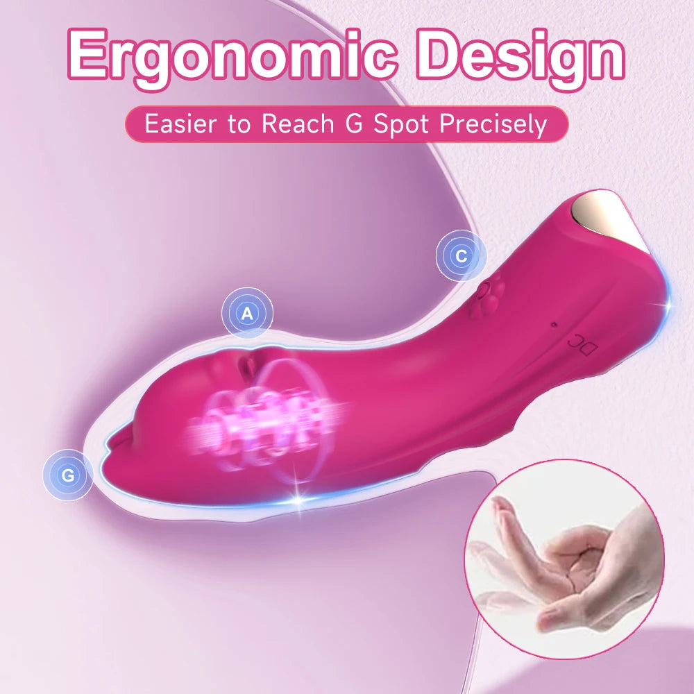 10 Speed G-Spot Finger Vibrator Clitoral Nipple Stimulation Massage Masturbator Suitable for Adult Women or Couples Sex Toy
