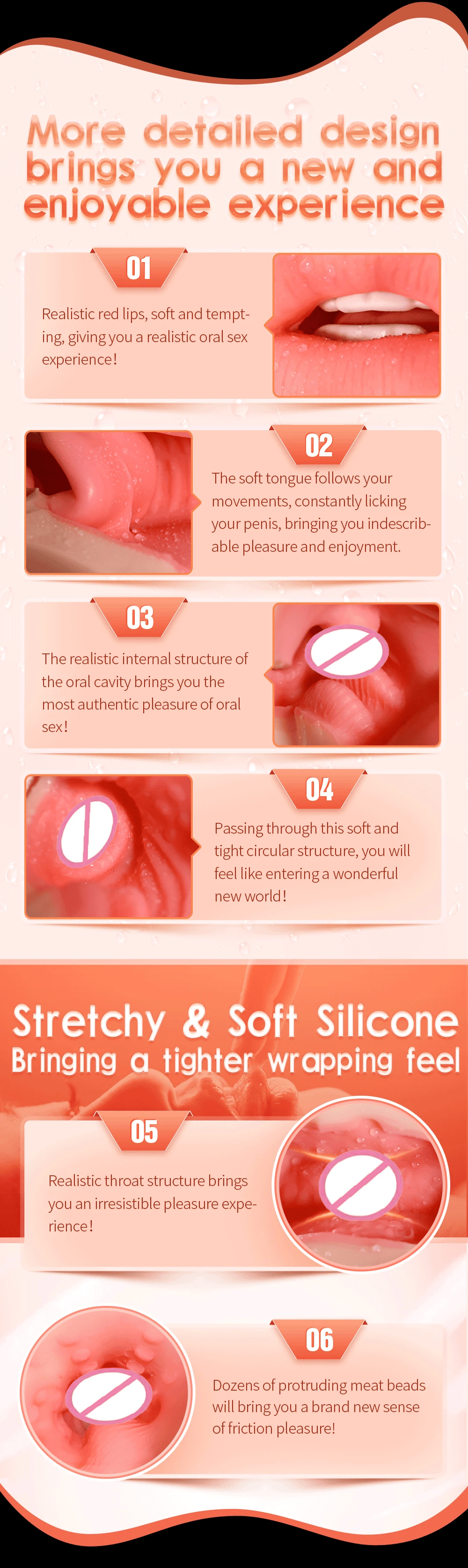 3 In 1 Vagina Stick Male Masturbator Sex Toys For Men Realistic Artificial Rubber Pussy Masturbation Blowjob Sexitoys Adults 18
