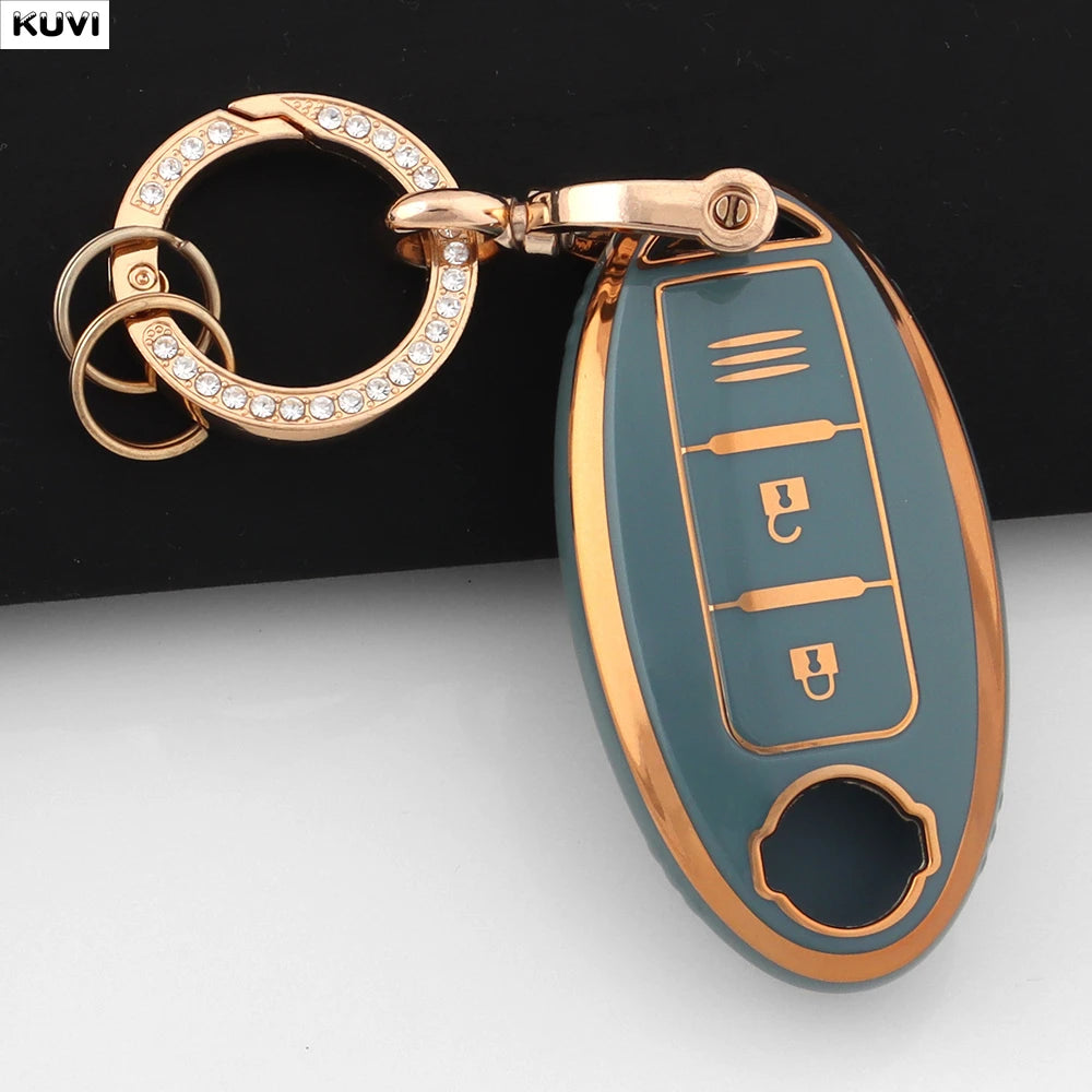 3 Button TPU Car Key Case Cover For Nissan Micra Murano Juke Alissa Pulsar X-trail Note Almera Altima Auto Keychain Protector