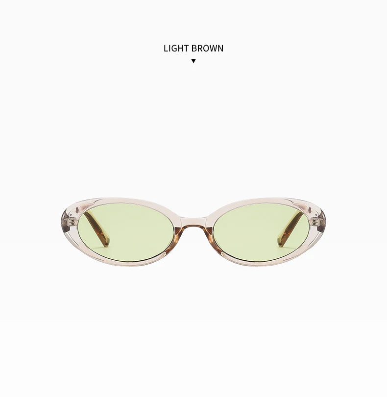 New Women's Retro Oval Sunglasses Black Small Frame Fashion Brand Trendy Hot Points Sun Glasses Female Lady Goggle UV400