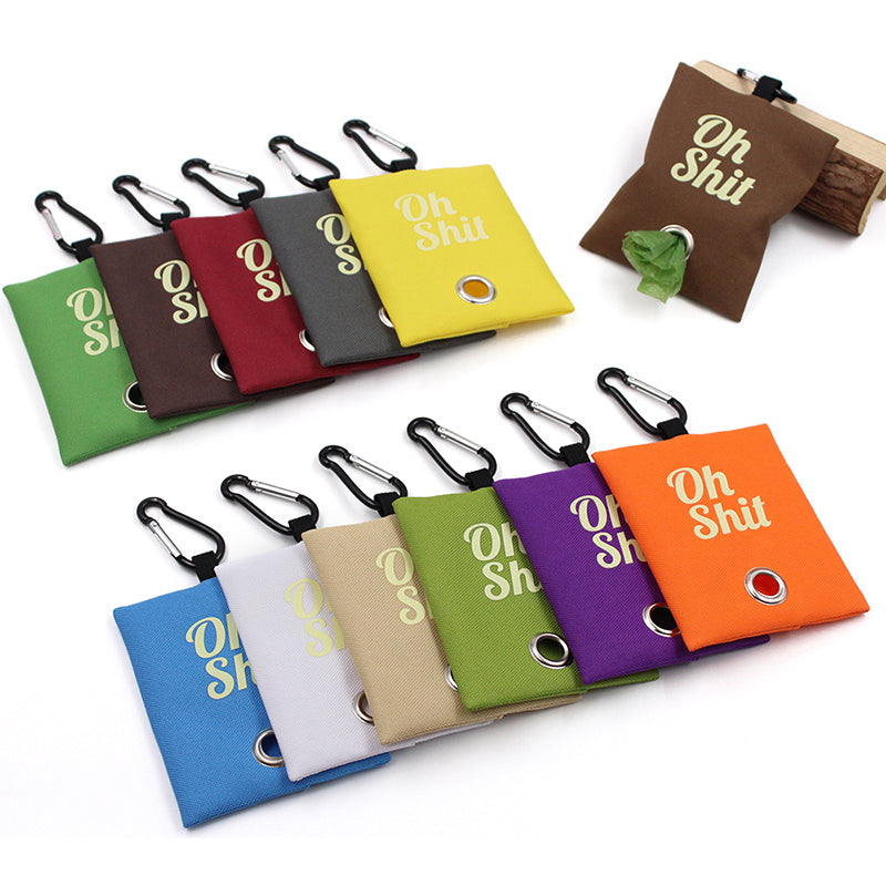 Pet Supplies Canvas Waste Bags Poop Bag Dispenser Portable Pet Poop Bag Holder Outdoor Puppy Kitten Litter Pickup Organizer