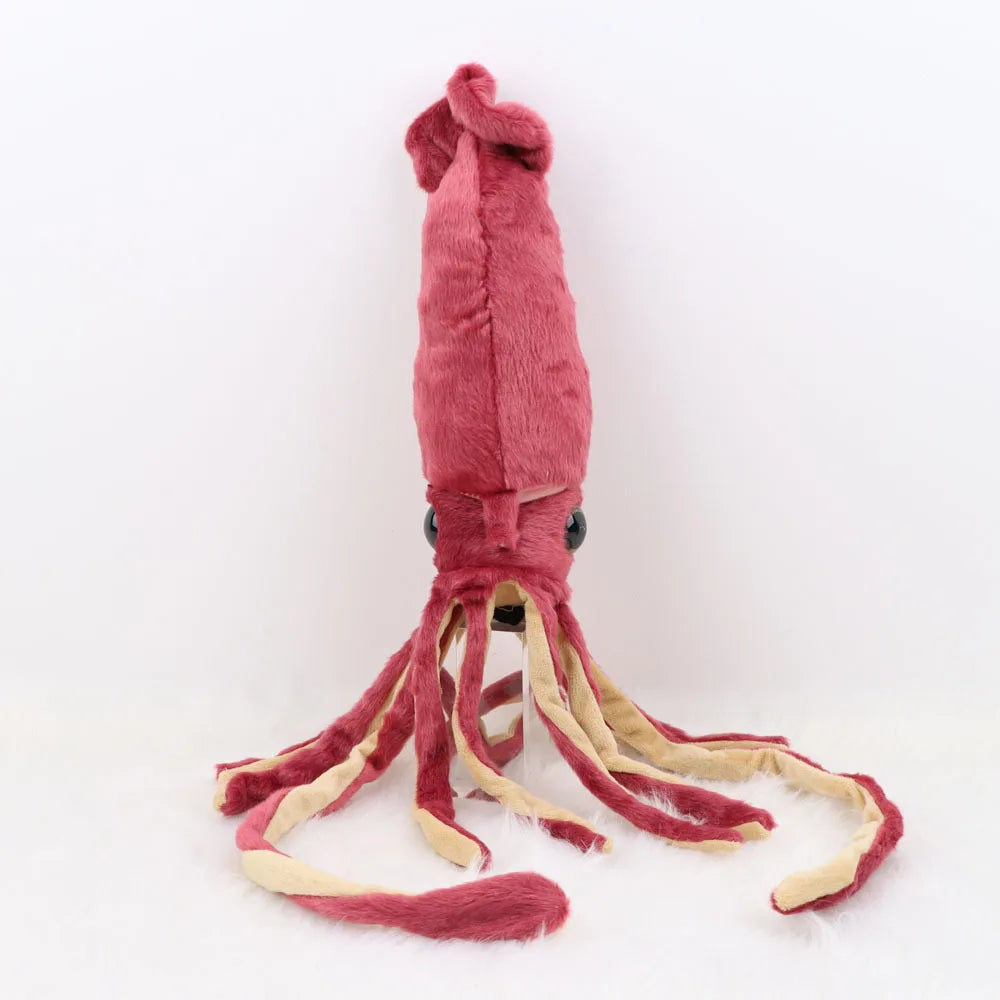 75cm Cute Wine Red Squid Animal Doll Soft Cartoon Plush Toys For Boys and Girls Halloween Holiday Birthday Gifts