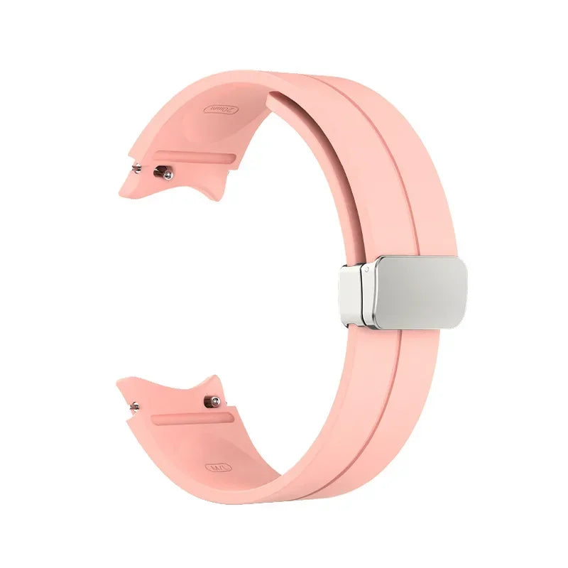 Original Silicone Strap for Samsung Watch 6/5/4 40 44mm 5 Pro 45mm Band Magnetic Buckle Galaxy Watch 4/6Classic 42 43MM 46 47MM