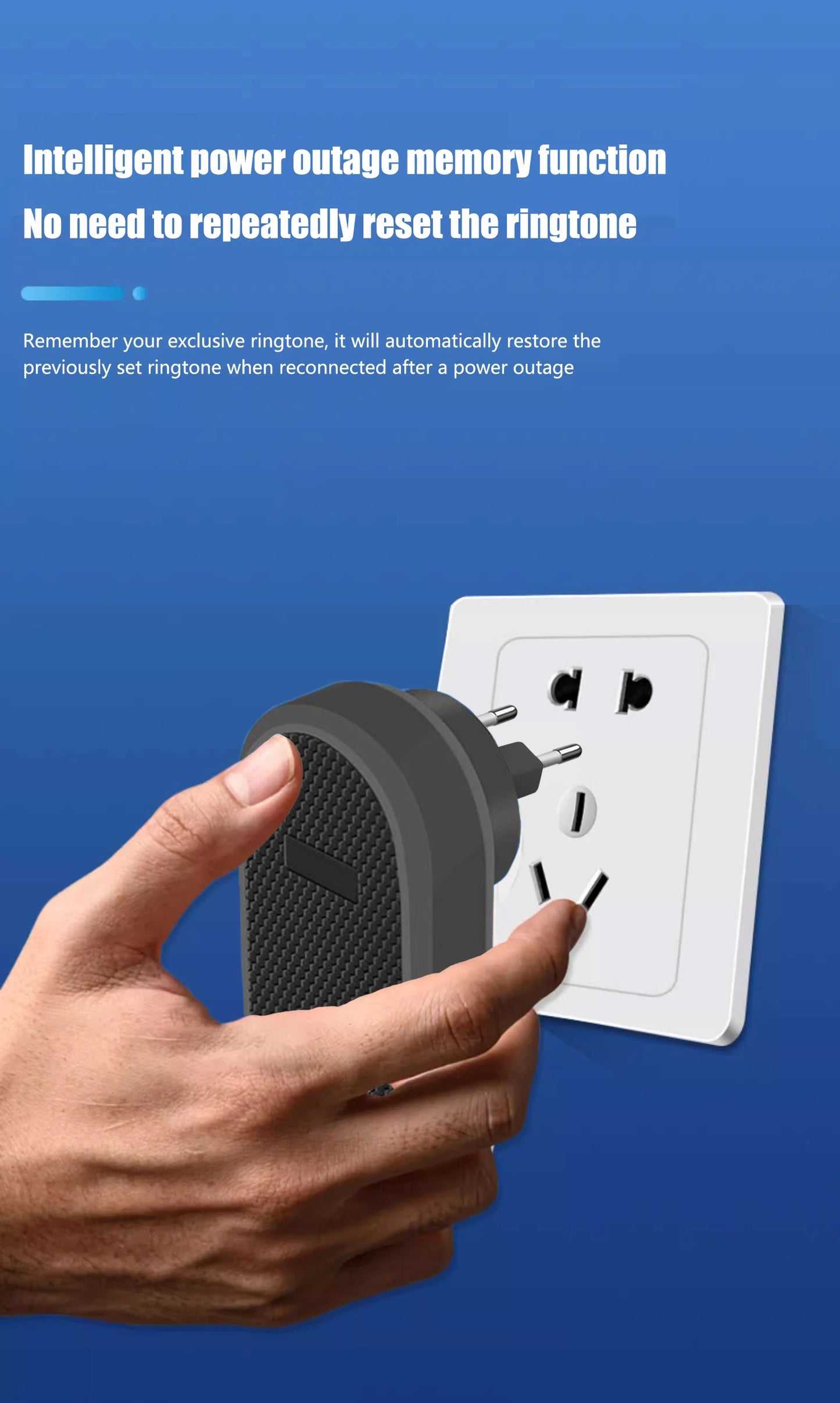 Wireless Doorbell Home Welcome Smart Door bell Sets Home Outdoor Kinetic Ring Chime Doorbell 32 Songs Melodies Sound