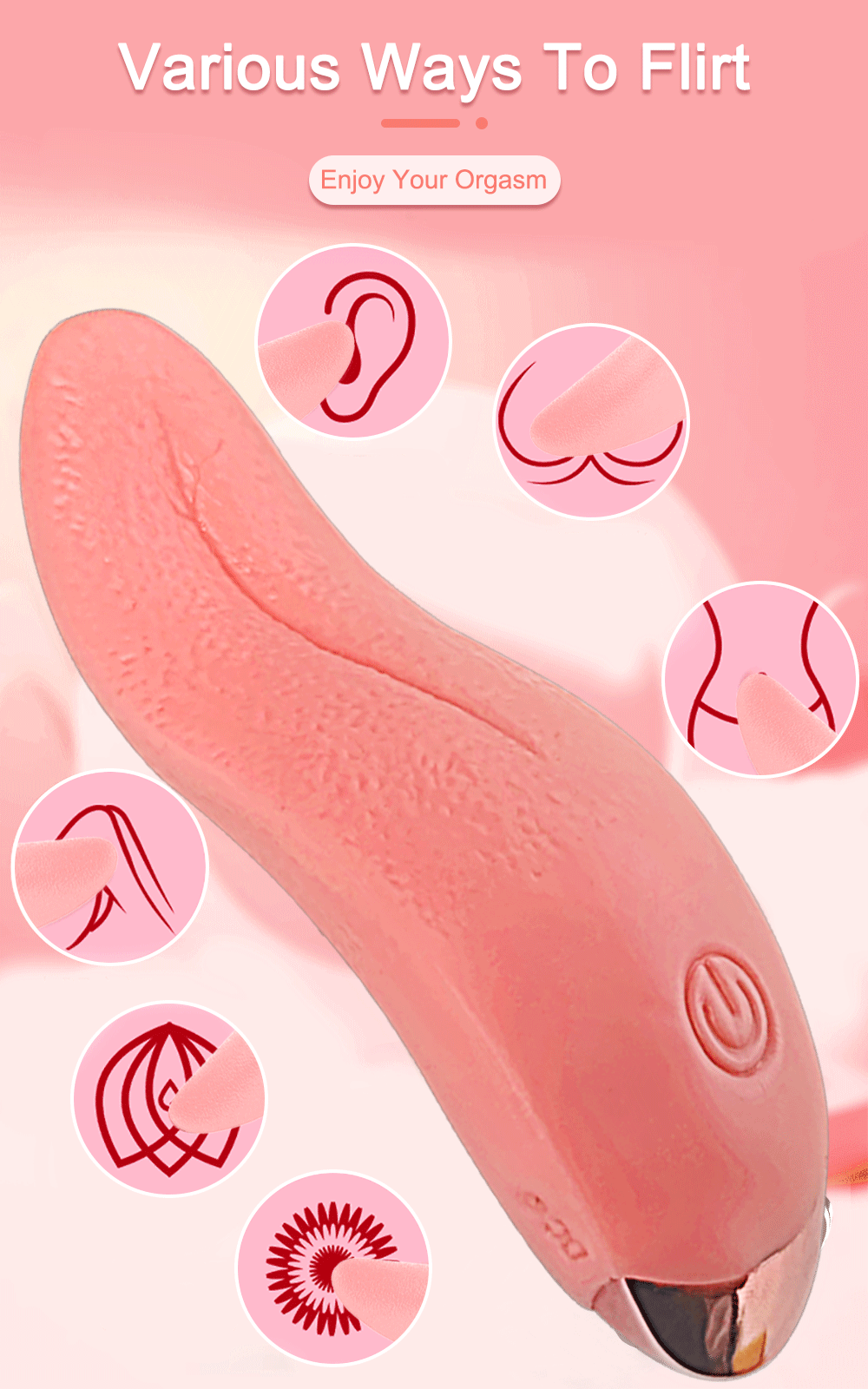 Dildo Sex Toy Vibrator Masturbation Tools for Women Tongue Licking Clitoris Stimulator Vibrator Couple Sex Machine Adult Product