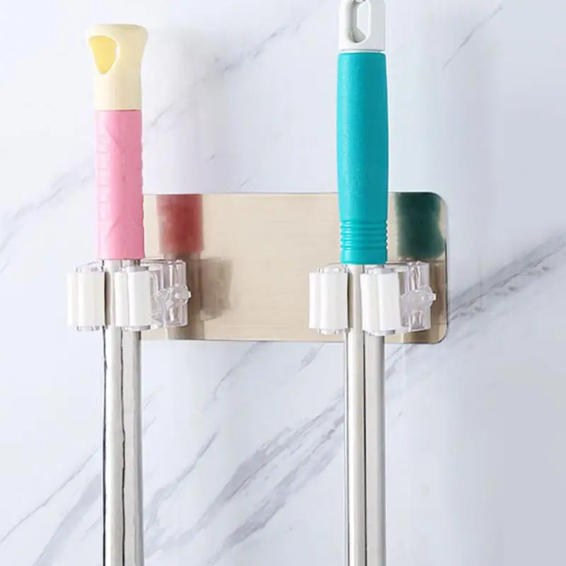 1~10PCS Kitchen Multi-Purpose Hooks Wall Mounted Mop Organizer Holder Rack Self Adhesive Broom Hanger Waterproof Bathroom Strong