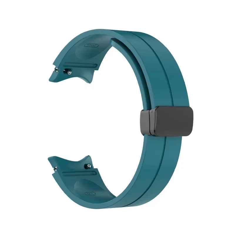 Original Silicone Strap for Samsung Watch 6/5/4 40 44mm 5 Pro 45mm Band Magnetic Buckle Galaxy Watch 4/6Classic 42 43MM 46 47MM