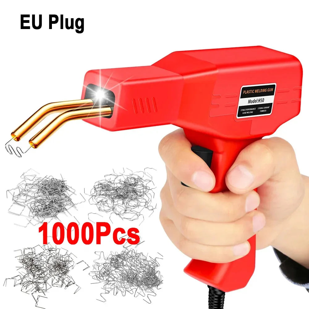 50W Plastic Welding Machine Kit Hot Stapler Welding Soldering Iron Equipment Tools Car Bumper Crack Dent Repair Hot Gun