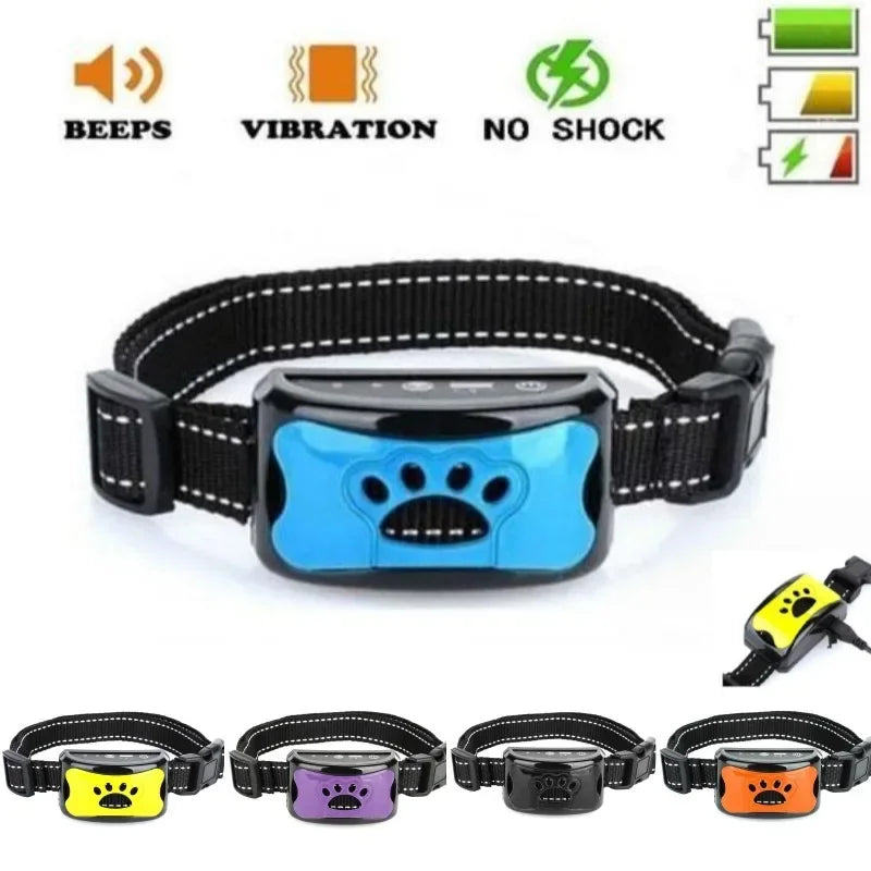 Pet Dog Anti Barking Device Electric Dogs Training Collar Dog Collar Usb Chargeable Stop Barking Vibration Anti Bark Devices