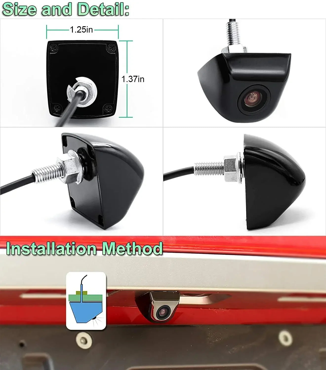 170° HD Night Vision Rear Car Camera View Reverse Backup Parking Waterproof CMOS