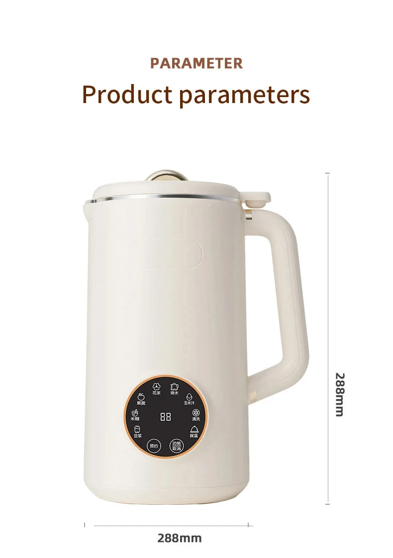 110V/220V Soya Milk Machine Electric Wall Breaking Machine Soybean Milk Maker Fresh Juice Blender Nut Milk Maker Food Blender