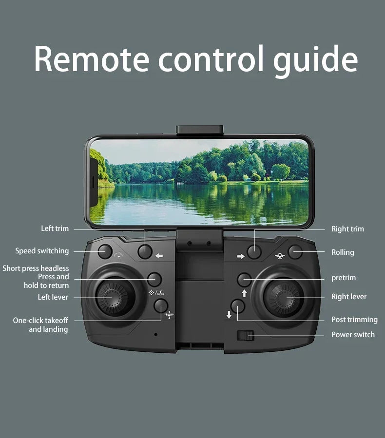 New H4 Mini Drone 4K WIFI FPV Wide Angle HD Dual8K Camera Height Hold RC Foldable Quadcopter Helicopter Toy Gift Apron Sell