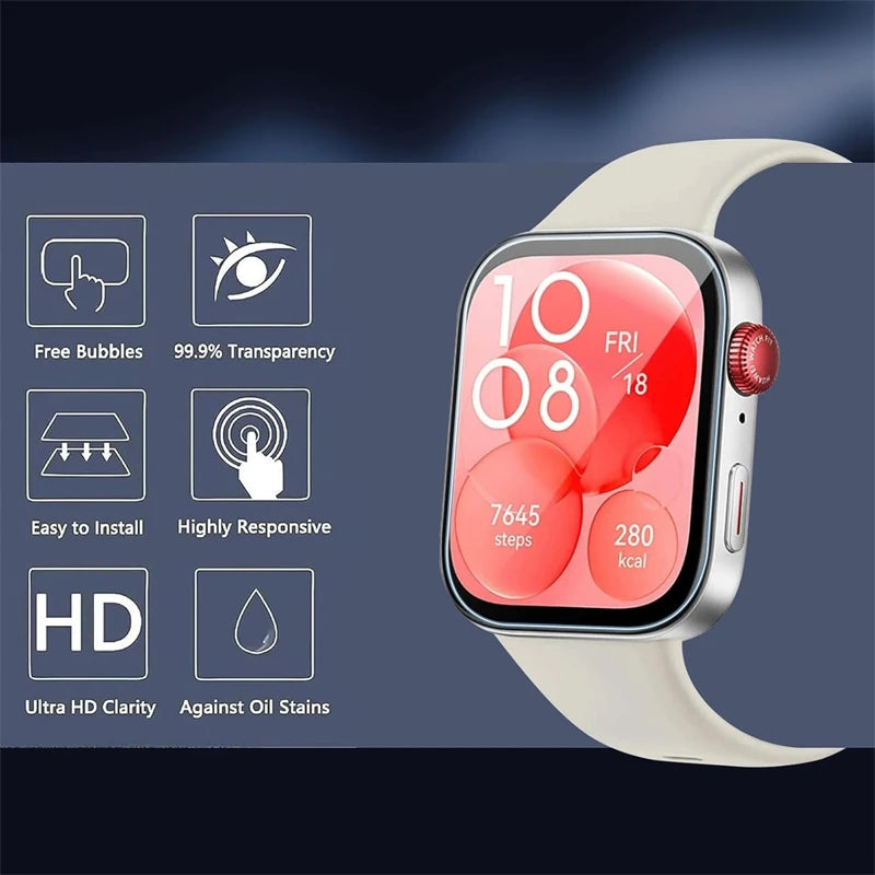 5PCS Screen Protector For Huawei Watch Fit 3/4/Pro Anti Scratch Clear TPU Hydrogel Film Huawei Watch Accessories Protective film
