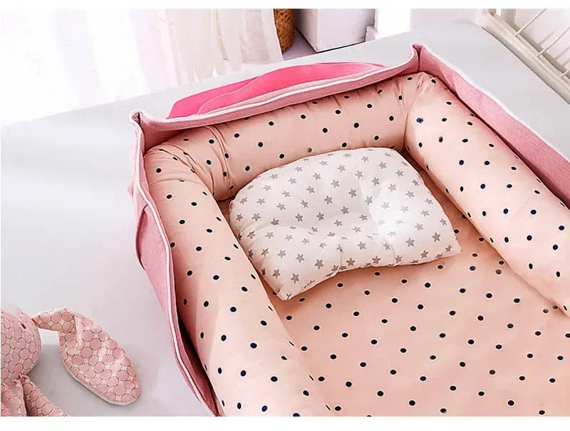New Baby Nest Playpen Bed Newborn Crib Cushion Bassinet Stroller Fence with BagTravel Portable
