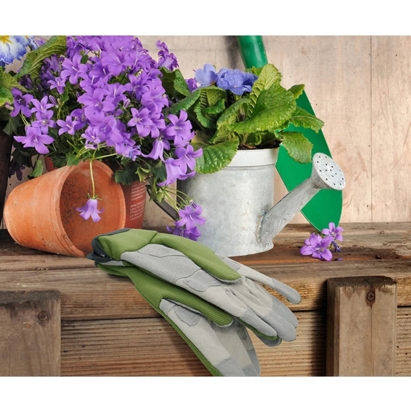 1 Pair Gardening Gloves Rose Pruning Thorn Proof Gloves With Long Forearm Protection Gauntlets For Digging Planting Garden Tools