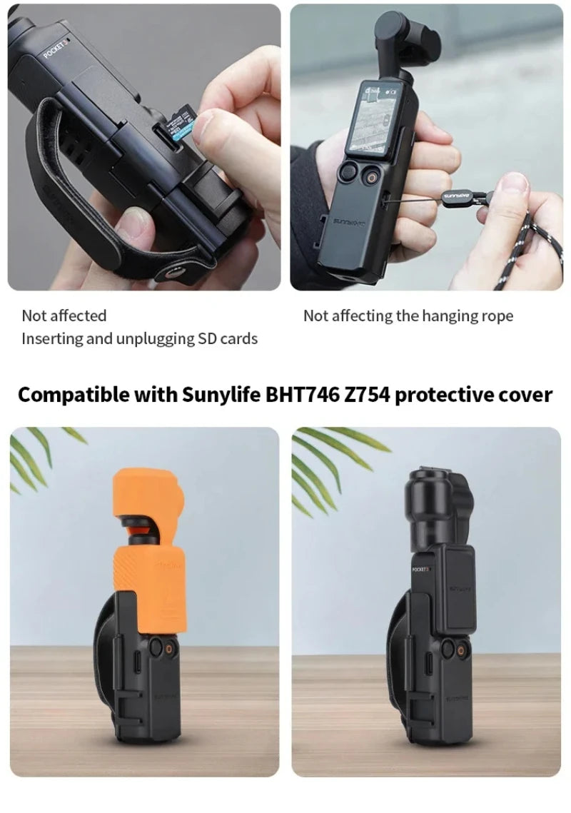 Extension Handle Portable Camera Mount Expansion Adapter Action Camera Fixed Frame Accessories Compatible For DJI OSMO Pocket 3