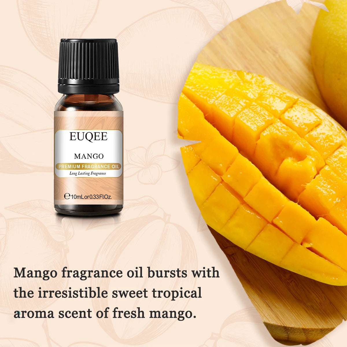 EUQEE 10ML Coconut Vanilla Bubble Gum Fragrance Oil For Making Candle, DIY Soap Coffee Cake Cedarwood Premium Aroma Oils