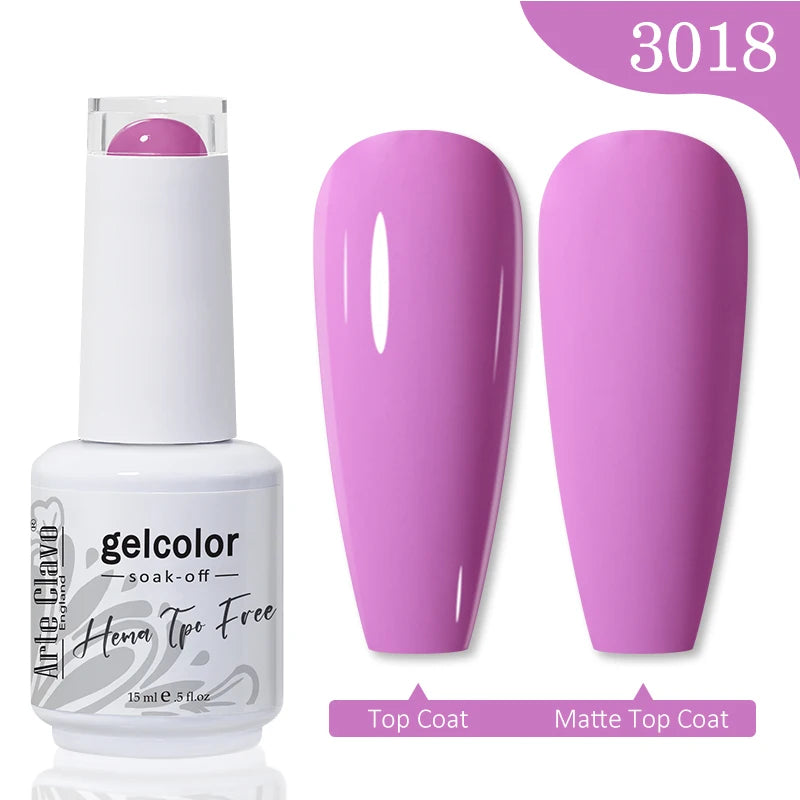 Arte Clavo HEMA TPO FREE Gel Nail Polish Jelly 15ml LED Nail Gel Hybrid Varnish Matt Top Base Coat Nail Art Gellak Primer