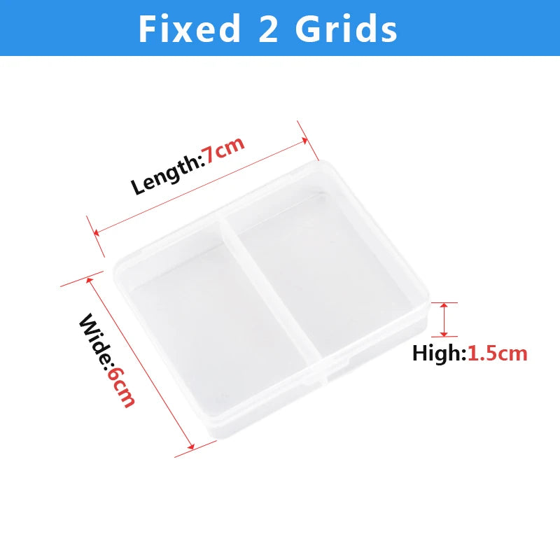 2-24 Grids Screw Organizer Container Box Plastic Transparent Compartment Adjustable Storage Box For Jewelry Button Hardware Tool