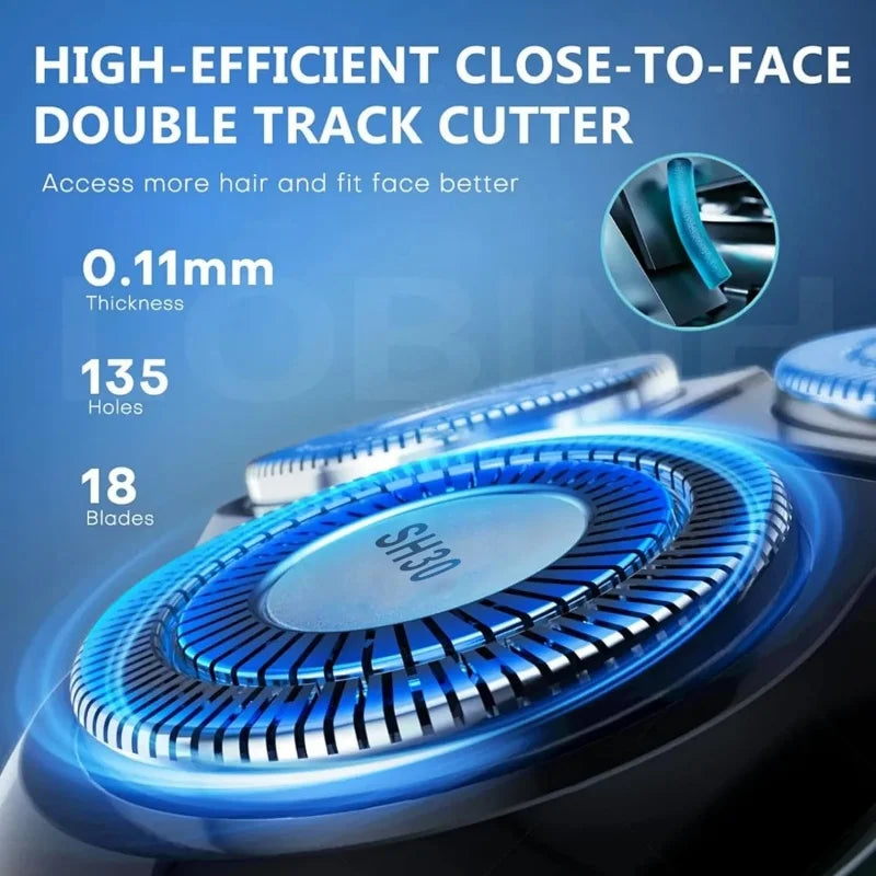 6pcs SH30 50 70 90 Replacement Head Compatible with Philips Norelco Series 3000/2000/1000