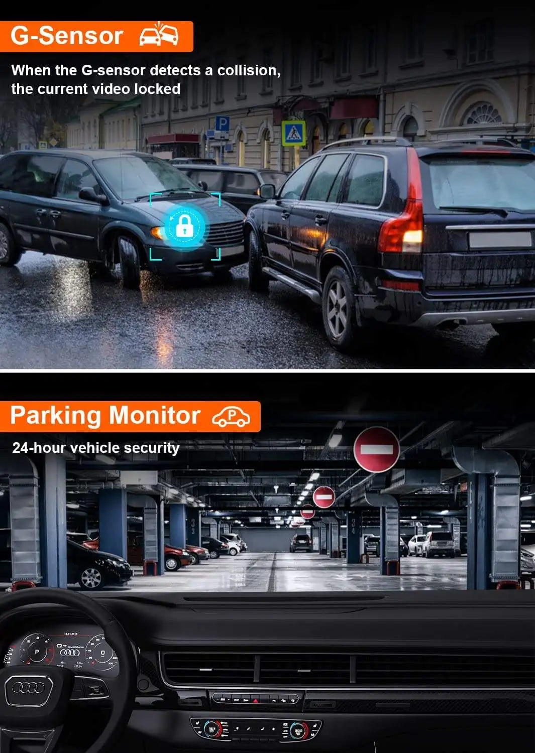 360° Car Dash Cam 4 Channels Video Recorder 1080P Car DVR 3/4 lens Front inside Rear View Night Vision Camera Car Accessories