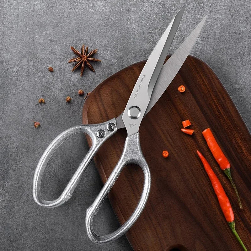 2024 New kitchen scissors for barbecue stainless steel multi-functional food cutting steak cutting meat barbecue scissors