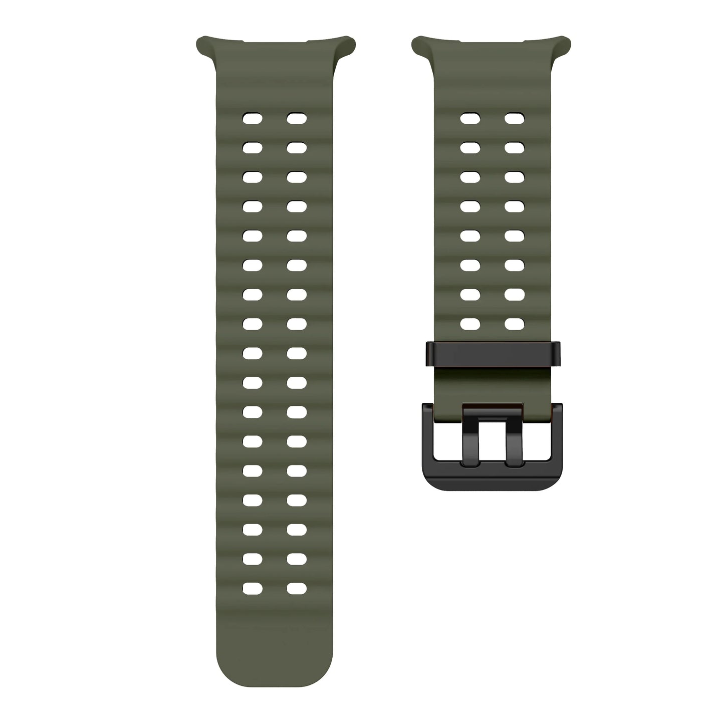 NEW Marine Silicone Strap for Samsung Watch Ultra 47mm Bracelet No Gaps Sport Two-tone Band for Galaxy 7 Ultra Watchband Straps