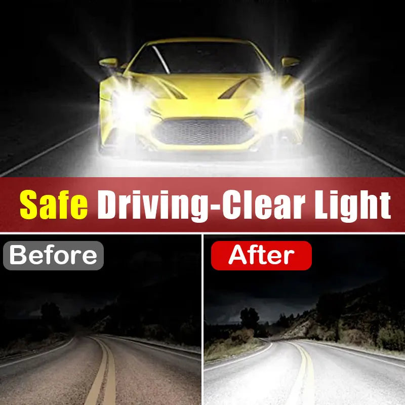 Car Headlight Restoration Polishing Kit - Scratch Remover & Oxidation Cleaner Repair Paste for Headlamp Assembly