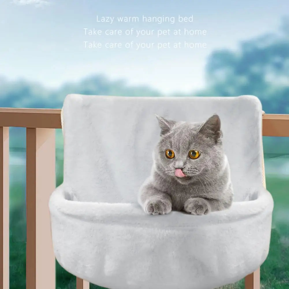 Foldable Cat Bed Removable Cat Bed Cover Cozy Cat Radiator Bed with Metal Frame Plush Hammock for Heaters Foldable for Warmth