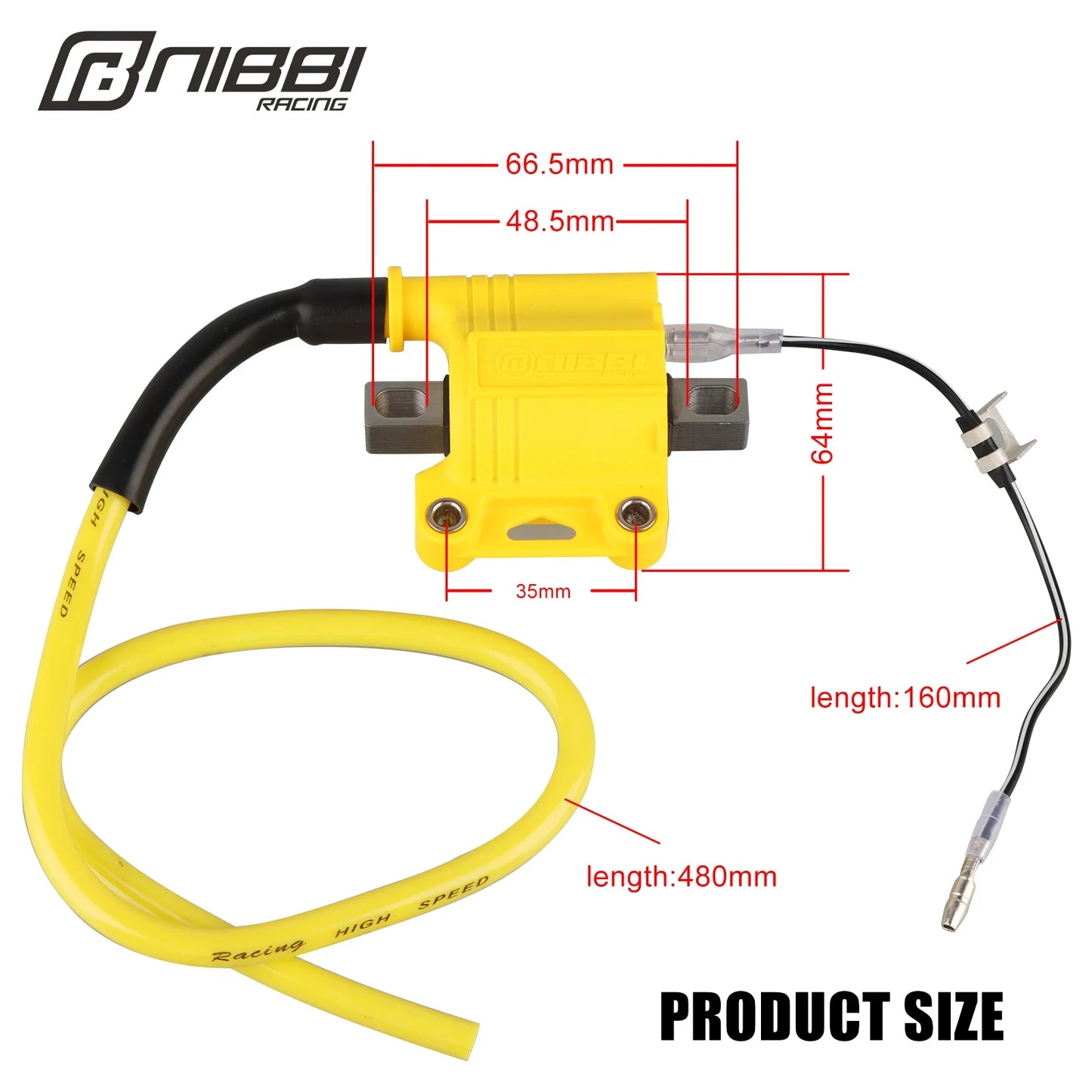 NIBBI 2T/4T Universal Motorcycle Ignition Coil Motocross Racing Coil for Honda ATV Scooter Yamaha Ktm Engine Ignition Parts