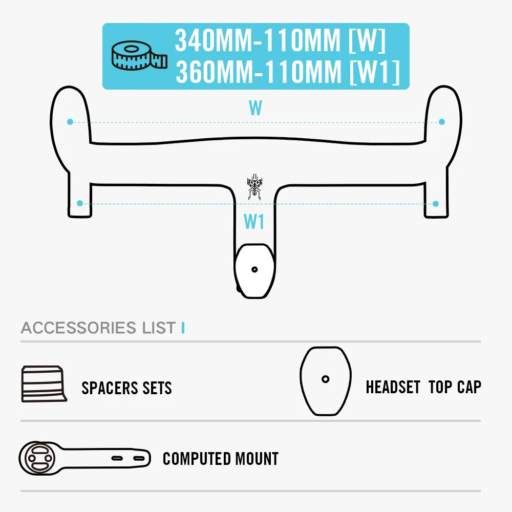 LEXON VERO Full Carbon Road Bike Handlebar Full Inner Cable Urltra-Light Bicycle Racing Handlebars Cycling Product Accessories