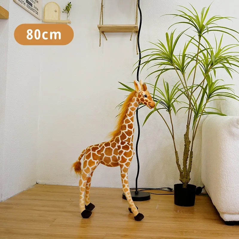 New 1pc Giant size Giraffe Plush Toys Cute Stuffed Animal Soft Giraffe Doll Birthday Gift Kids Toy