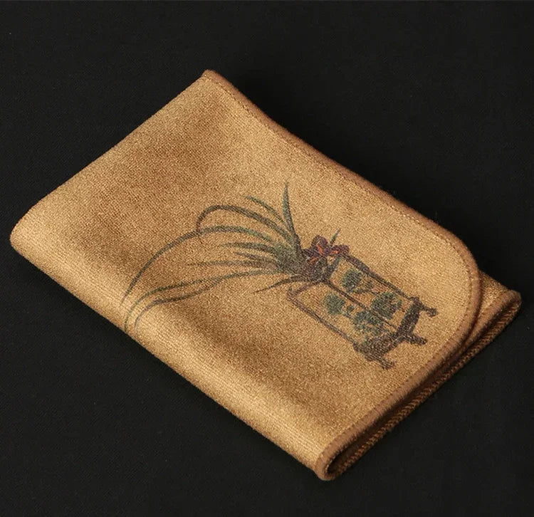 Painted Tea Towel Absorbent Rag Thickened Table Cleaning Tea Cloth Cotton Household Kitchen Cleaning Cloth Dish Cleaning Towels