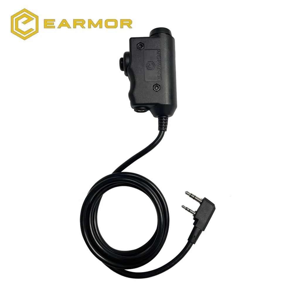 Original EARMOR M51 PTT Adapter Airsoft Tactical Headset Kenwood(for baofeng) Plug Tactical Headset Accessory