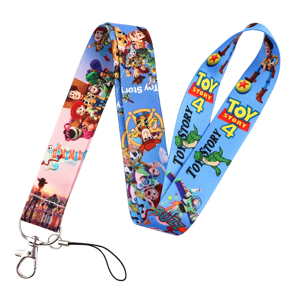 KKZ004 Mickey&Minnie Stitch Lanyard For Keys Keychain Badge Holder ID Credit Card Pass Hang Rope Lariat Phone Charm Gift