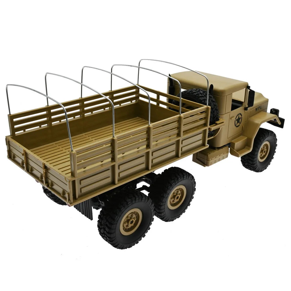 Wpl Naughty Dragon B16 1 6wd Military Truck With Canvas Rc Car Climbing Remote Control Plaything Holiday Birthday Gift Boy